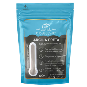 ARGILA PRETA EM PÓ - 100GR