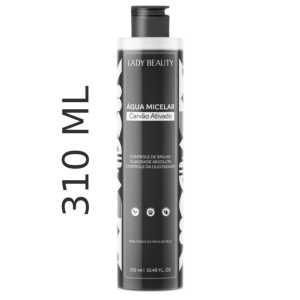 ÁGUA MICELAR CARVÃO ATIVADO - 310ML - LADY BEAUTY