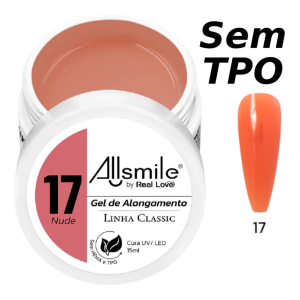 GEL DE ALONGAMENTO SEM TPO ALLSMILE - COR 17 - REAL LOVE